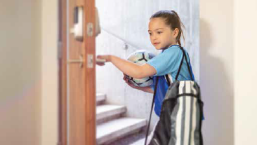 Child getting home from school safely